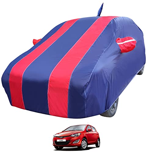 Image of Auto Hub Car Cover Compatible with Hyundai I20 (Model : 2008-2019) with Antenna & Mirror Pocket, Weather Proof, Triple Stitched, I20 Car Cover- Grey