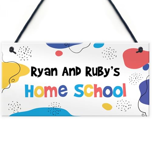 Plaque de porte Classe personnalisée à suspendre pour l'école à domicile Decoration maison