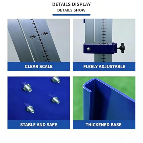 Soportes de salto altos ajustables, verticales de aluminio portátiles con base rodante, configuración rápida de altura para entrenamiento y competición, marcas de escala claras, 30-230 cm
