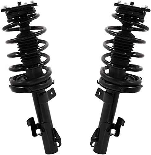 Image of Detroit Axle - Front Struts w /Coil Spring Sway Bar Links Outer Tie Rod Ends Replacement for 2012 2013 2014 2015 Mazda 5