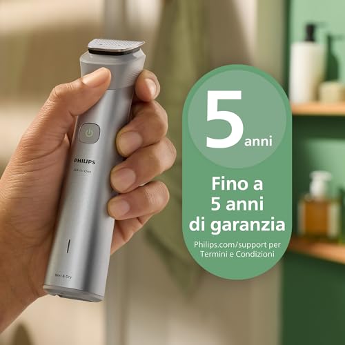 Philips Rifinitore All-In-One Multigroom Serie 5000 11 In 1 - Rifinitore Per Barba, Capelli E Corpo, Lame Autoaffilanti Interamente In Metallo, 17 Impostazioni Di Lunghezza (0,5-16 Mm), MG5951/15 - 9