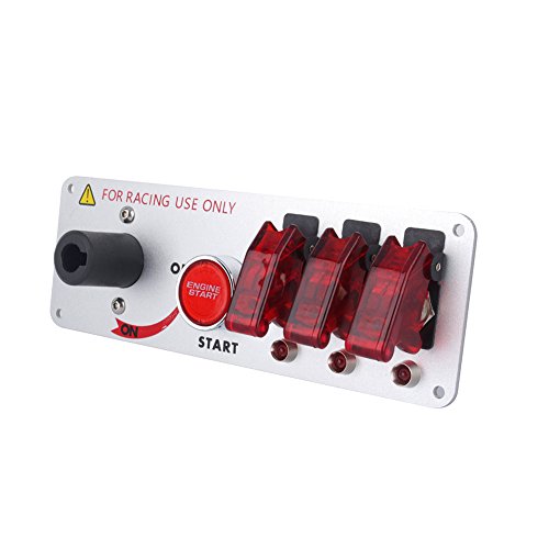 Panneau d'interrupteur à bascule 12V 20A en plastique et métal CHICIRIS - 6