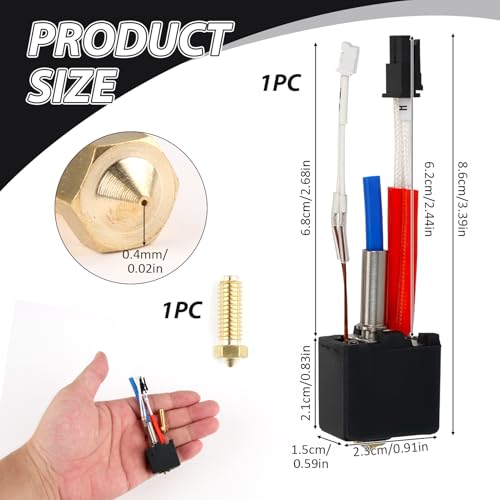 Für Anycubic Kobra 2 pro zubehör Hotend 3D Drucker Extruder V5 J-Head 3D Drucker Düse-Hochleistungs Für Erstklassige 3D-Druckergebnissedruckkopf Mit Silikonsocke 0.4mm Düse 24v Keramik Heizpatrone
