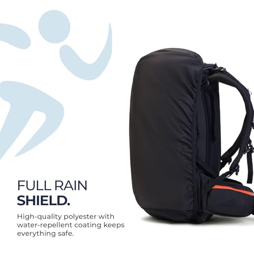 Image of Hykes Rain Cover for Backpack Travel Essentials Rain Cover for Bag Travel Accessories Bags Water Resistance Dustproof Waterproof for All Bag Sizes Elastic Adjustable for School College Office