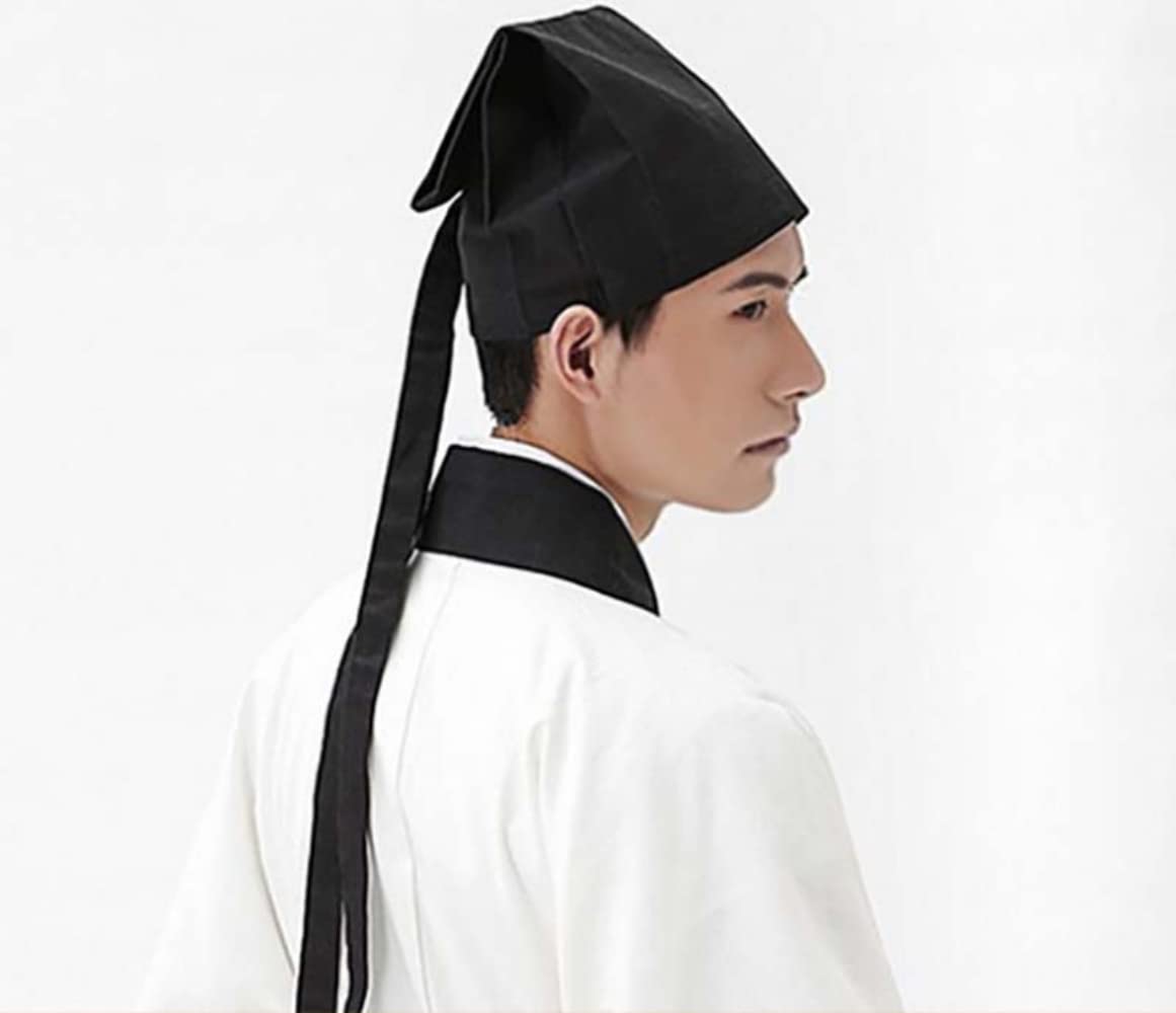 XIALON Hanfu Hat Men Chinese Traditional Ancient Scholar TeacherMale Vintage Confucian Towel Cosplay Hat For Men
