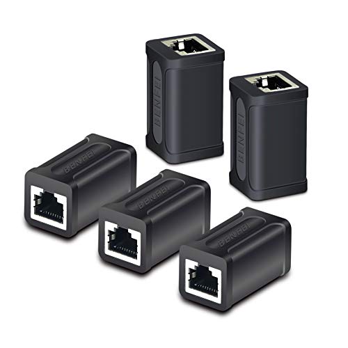 RJ45 Inline Coupler, BENFEI 5 Pack Cat7 Cat6 Cat5e Ethernet Coupler Female to Female
