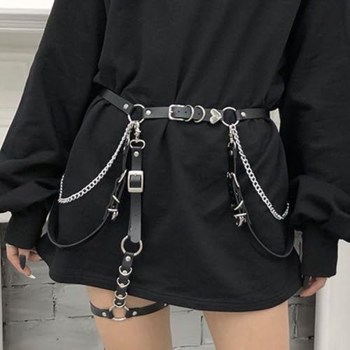 Hip Hop Rock Belt Ladies Dress Cummerbands Elegant Nightclub Ladies Waist Chain(only leg strap)4