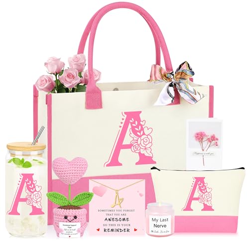 GQDECOR Mothers Day Birthday Personalized Monogrammed Customized Pink Gifts for Women,...