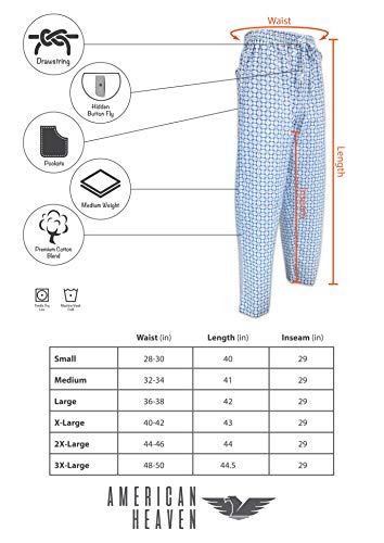 American Heaven AHM44X3 Men'S 3 Pack Lounge Pajama Sleep Pants/Drawstring & Pockets Designer Woven Pant Bottoms thumb #1