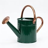 Bamworld Watering Can Indoor Stainless Steel Watering Can Indoor Outdoor Long Spout Water Can for Watering Plants 1/2 Gallon Plant Watering Cans(Deep Green)