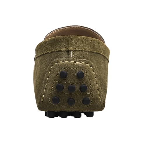 Image of ANUFER Men's Suede Leather Penny Loafers Comfort Driving Shoes Moccasin Slippers