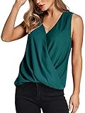 Tela: tela de gasa + poliéster. Camisón con cuello en V, camiseta sin mangas sin mangas, tela cómoda y flexible. Reciba la camisola de esta mujer, lávela a mano con agua a 20 ° y luego séquela.