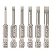 Toolcool BROPPE 6Pcs 50mm Length Magnetic 2.0-6.0mm Flat Head Slotted Tip Screwdriver Bit Set 1/4 Inch Hex Shank