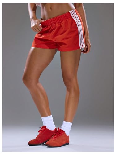 SOLY HUX Women's Summer Side Striped Mini Shorts Elastic Waist Lounge Workout Loose Short Pants4