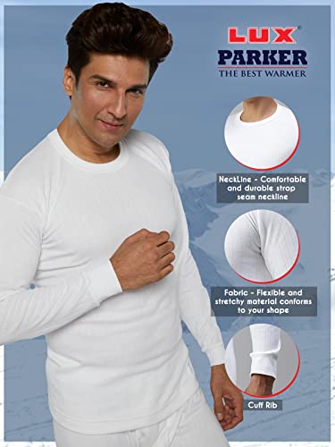 Lux Parker Men's Pack of 2 White Thermal top (Size : 80cm)... - Image 2