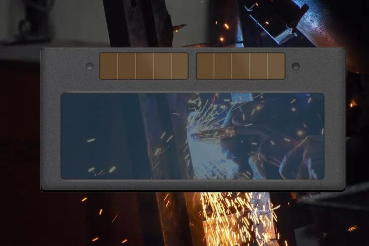 Miniatura 5 de Paquete de 2 lentes de filtro de casco de soldadura con atenuación automática solar, filtro de atenuación automática, 311, 4-14 x 2 pulgadas, se