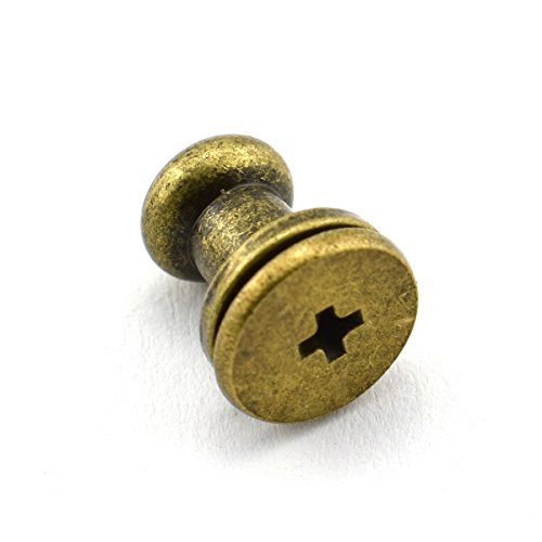 Lq Industrial 12 Pack Bronze Round Phillips Head Button Stud Screws 6X8X8Mm Chicago Screws Nail Rivet For Diy Leather Craft #TOP2