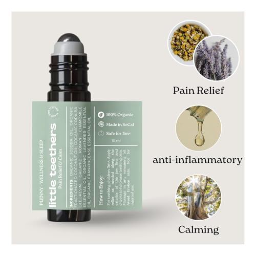 natural teething relief roller with organic essential oils 3 months made with jojoba oil chamomile lavender frankincense