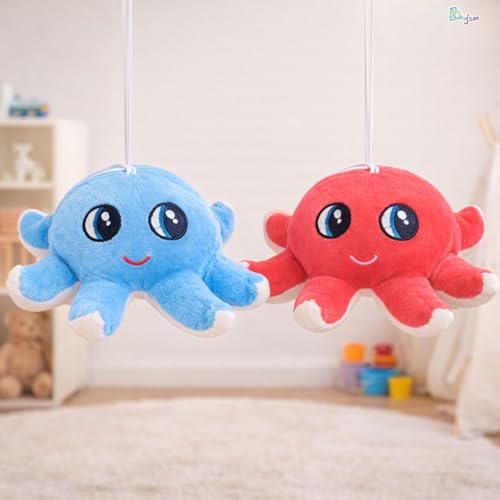 Image of Octopus Plush, Stuffed Animal, Plush Toy, Gifts for Kids 23 CM Blue & Pink