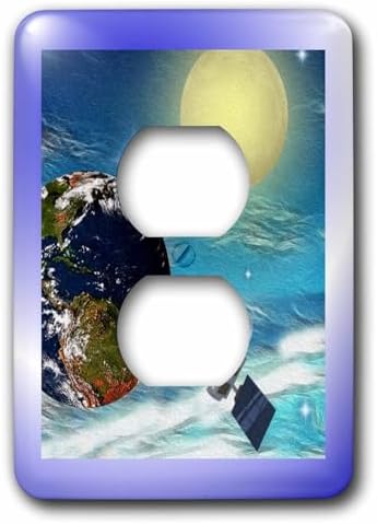 3dRose SmudgeArt Sci Fi Designs - Space Station 2 plug outlet cover image 4
