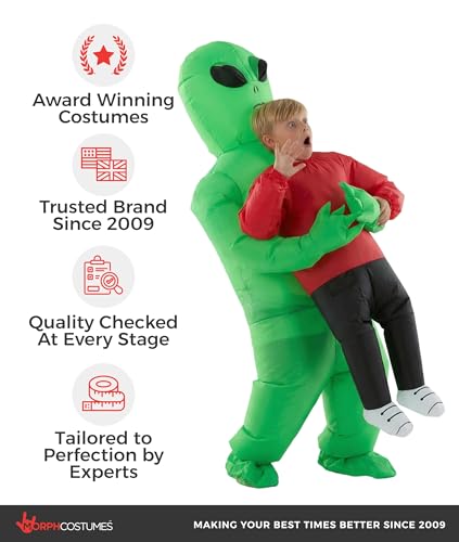 Disfraz inflable de alien rojo para niños miniatura 5