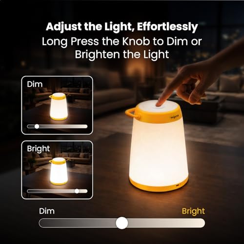 Image of Wipro Azure Select LED Rechargeable Lantern | 3-in-1 Lighting with 360 Degree Distribution|Type-C Charging| Long Press Dimmable | 1800mAh Fast Charging Battery |Overcharge & Deep Discharge Protection
