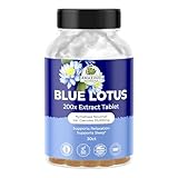 Amazing Botanicals Blue Lotus 200X Extract Tablets 20,000MG Each | Promotes Relaxation and Sleep | Nymphaea Nouchali VAR. Caerulea | (30 Tablets)