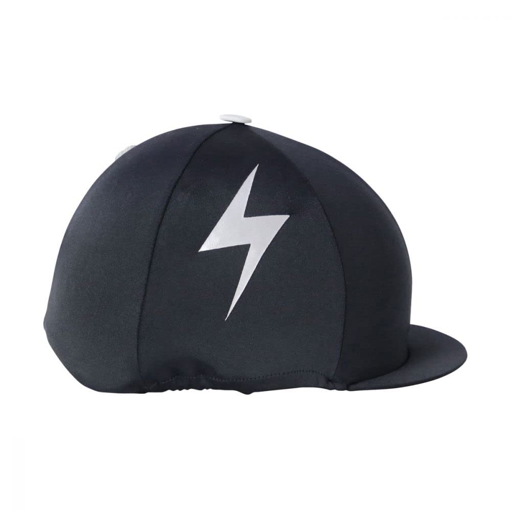 Hy Equestrian Black Silva Flash Hat Silk /Reflective Silver - One Size