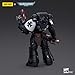 BEERISE JOYTOY 1/18 Action Figures - Warhammer 40,000 Space Marines Black Templars Outriders Brother Valtus - 4‘’,Classic Character,Collectible,Age 15 and Above