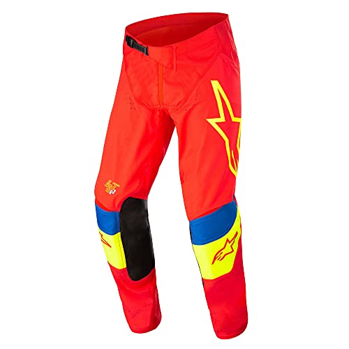 Alpinestars Techstar Quadro Motocross Pants, red/yellow, 28