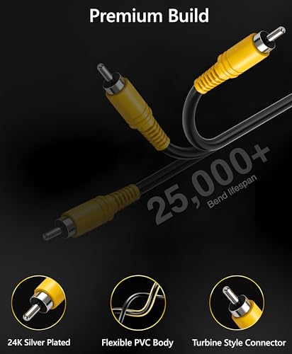 Image of MX RCA Cable 2RCA To 2RCA Stereo Audio Cable Gold Plated Adapter Dual Shielded For Home Theater Amplifier Hi-Fi System Car Sound Speaker PARENT (1 RCA MALE / 1 RCA MALE (Pack Of 2), 1.5M)