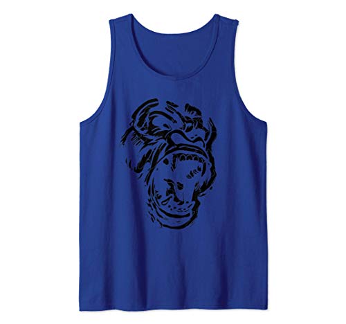 Angry Gorilla Silverback Imagen Imagen Gorilas Tatuaje Arte Camiseta sin Mangas
