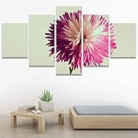 SIGNWIN 5 Panel Canvas Wall Art Bright Flowers for Home Decorations Ready to Hang - 60