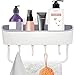 TRGCJGH Prysznic Caddy samoprzylepna półka prysznicowa łazienka koszyki do przechowywania naścienna organizer prysznicowy bez wiercenia uchwyt na szampon z haczykami