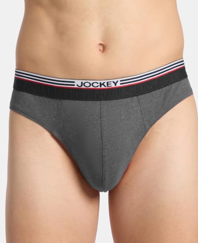 Image of Jockey US49 Men Super Combed Cotton Solid Brief with Ultrasoft Waistband