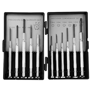 GeekerChip 11 in 1 Set di Cacciaviti di Precisione,Set di Cacciaviti Orologiaio,Cacciaviti Magnetici Set Cacciaviti Piccoli e Magnetizzatore,per Occhiali,Orologi e Progetti Fai da Te