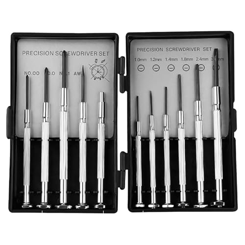 Immagine prodotto: GeekerChip 11 in 1 Set di Cacciaviti di Precisione,Set di Cacciaviti Orologiaio,Cacciaviti Magnetici Set Cacciaviti Piccoli e Magnetizzatore,per Occhiali,Orologi e Progetti Fai da Te