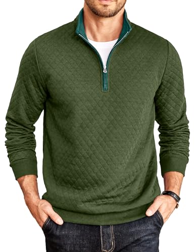 COOFANDY Mens Quarter Zip Sweaters Long Sleeve Business Casual Sweatshirts - image 1
