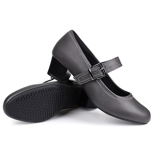 Image of Ortho+rest Women Orthopedic Bunion Mary Jane Dress Shoes | Bunion-bliss Dressy Pumps, Low Chunky Heel, Round Toe, Comfortable for Work & Office Professionals