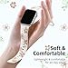 Witzon Floral Band Compatible with Apple Watch Bands For Women 41mm 40mm 38mm 42mm 44mm 45mm 46mm 49mm, Engraved Cute Flower Soft Silicone Strap for iWatch Series 11 10 9 8 7 6 5 4 3 2 1 SE Ultra