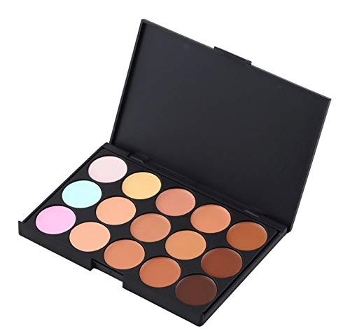 Kit Maquiagem Paleta Contorno Corretivo Facial 15 Cores Esponja Paleta Sombra 12 Cores