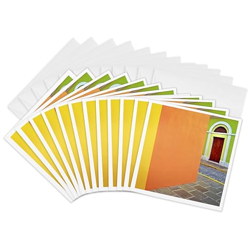 Cartes de vœux Caraïbes 3dRose lot de 12 formats 15x15 cm San Juan