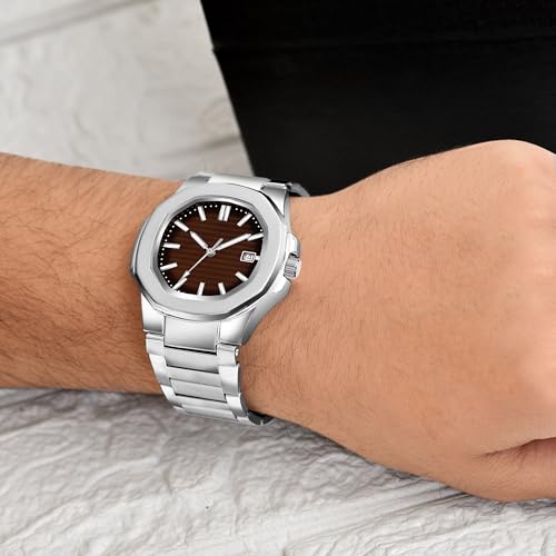Image of Acnos 7 Colours Plain Dial Quartz Analog Day & Date Calendar Quartz Analog Business Watch