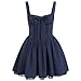 ODIZLI Corset Dress for Women Lace Mini Dress Low Back Dress for Women Open Back Summer Short Dress Y2K Viral Dress Wedding Guest Dresses Spring Spaghetti Straps Sleeveless Dress Navy Blue S