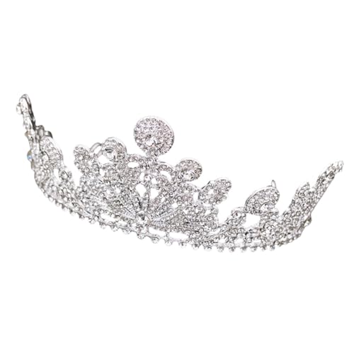 Couronne baroque argentée VICASKY (2 pièces) pour coiffure de mariée