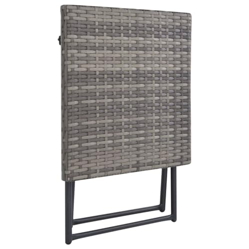 Chaises de jardin pliantes en polyrotin gris gain de place - 8