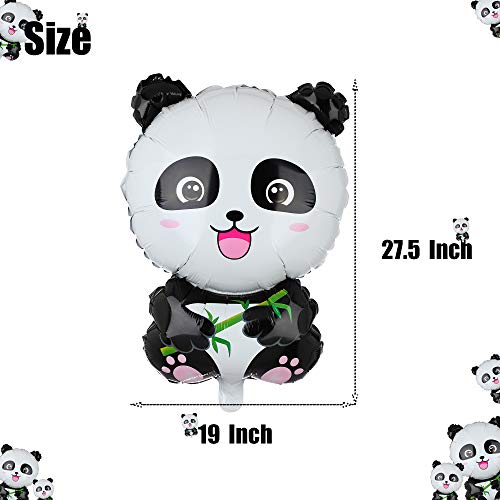 2 Pcs Panda Large Mylar Foil Balloons Jungle Safari Animals Theme Birthday Party Decorations Kids Gift Shower Decor Supplies #TOP2