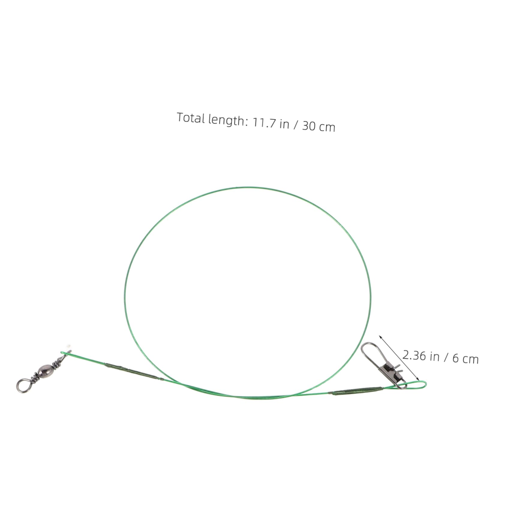 SUPVOX 1 Set High Strength Fishing Wire Leaders of Steel Leaders with Snap Links for Saltwater Fishing Antibite Protection Quick Rigging Lightweight and Durable