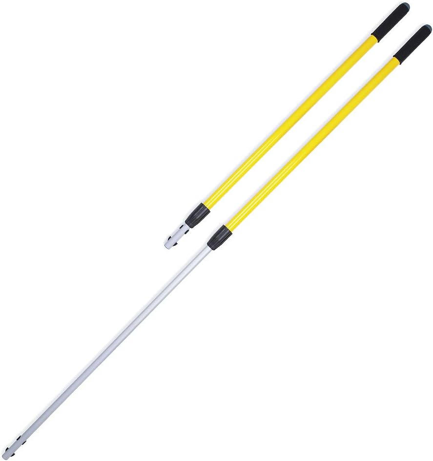 Rubbermaid FGQ75500YL00 Hygen 48 Inch - 72 Inch Quick-Connect Handle, Yellow, 41.14 Inch x 0.62 Inch x 0.62 Inch