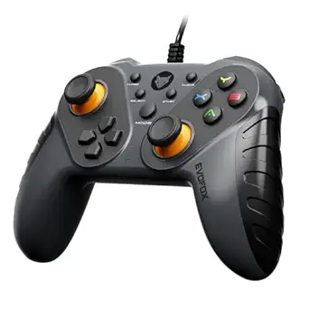 EvoFox Elite Ops Wired Gaming Controller for PC, Android TV and PS3 with 2.4m Long Cable | Dual Vibration Rumble Motors | Zero Lag Connectivity with Plug and Play functionality |2.4m Long Cable, X-Input & D-Input | Black